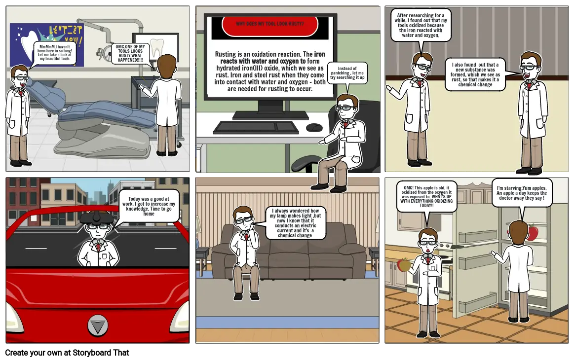 Chemical change comic