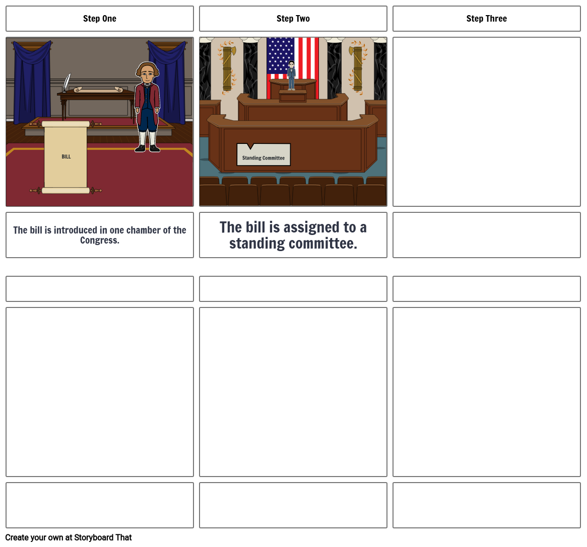 How a Bill becomes a Law! Storyboard by d10810ee