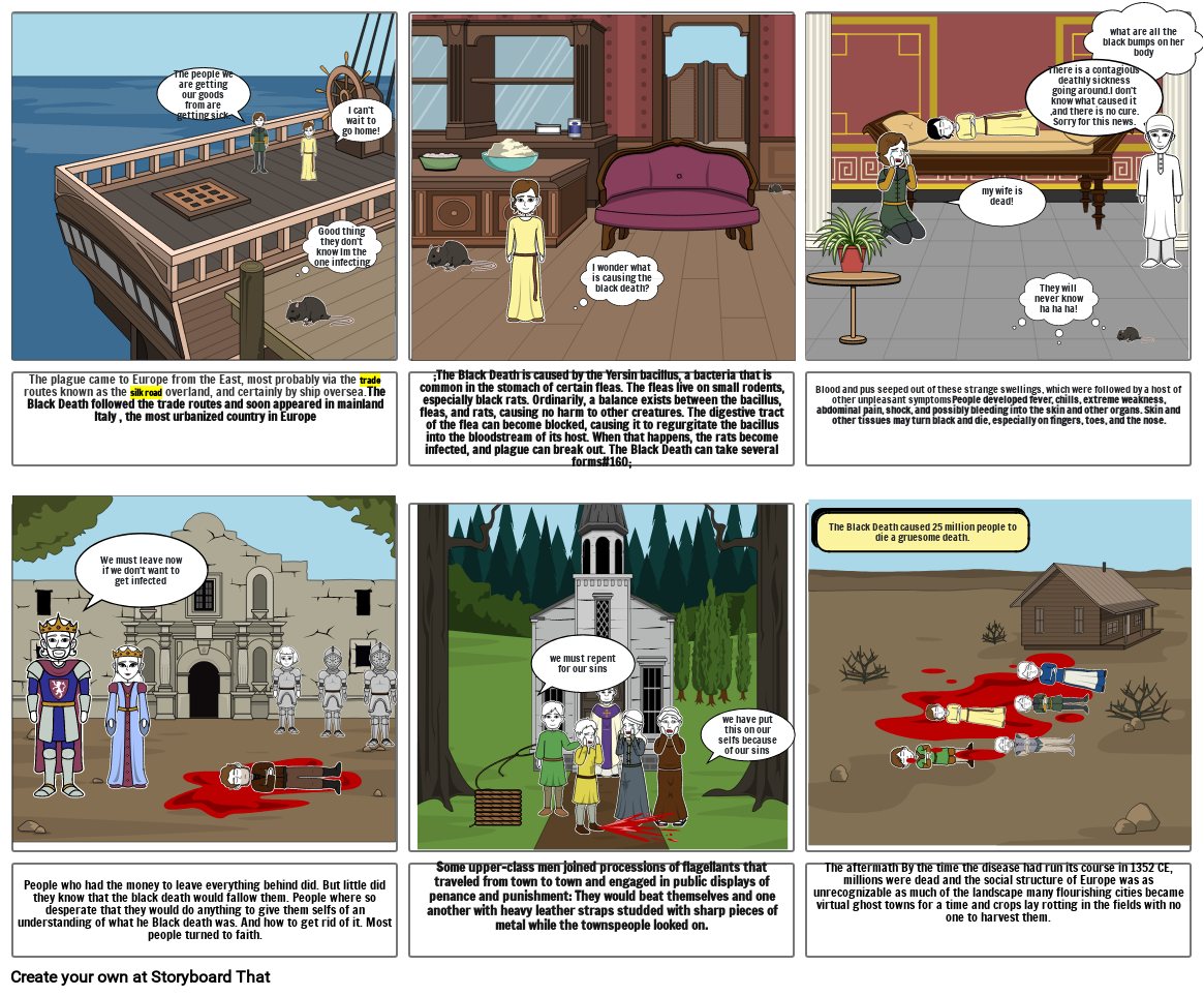 Black death Storyboard by d11aecf7