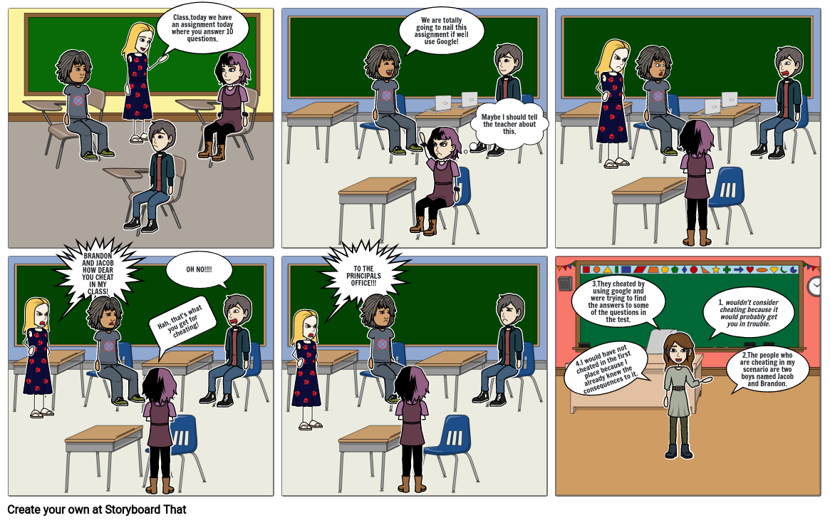 Academic Dishonesty Storyboard Storyboard By D12ce195