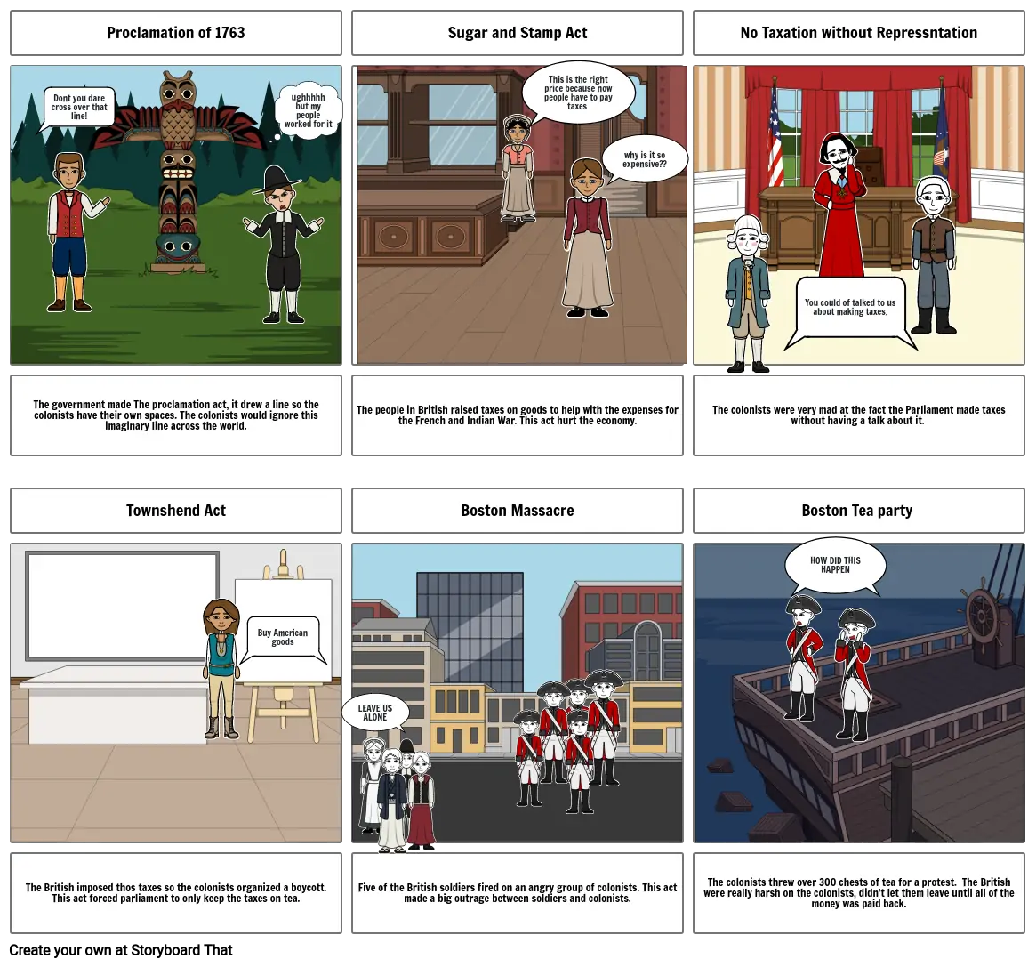 Aaliyah&#39;s american history storyboard