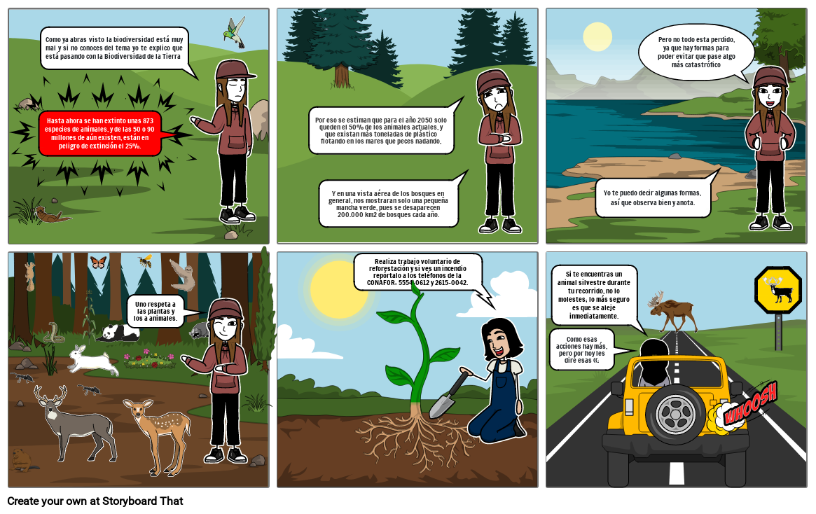 Yo cuido la biodiversidad Storyboard by d16ee420