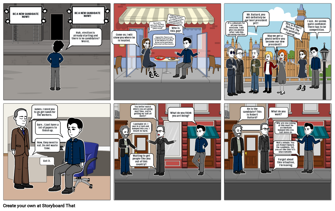 Fictional Presidential Candidate - History Storyboard