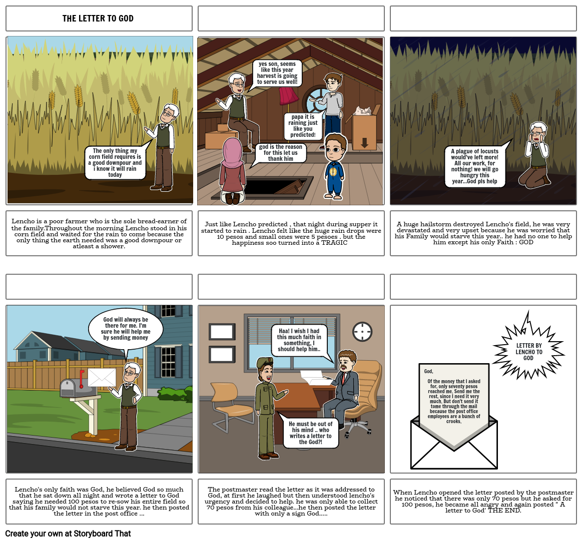 the letter to god storyboard Storyboard by d24a0d46