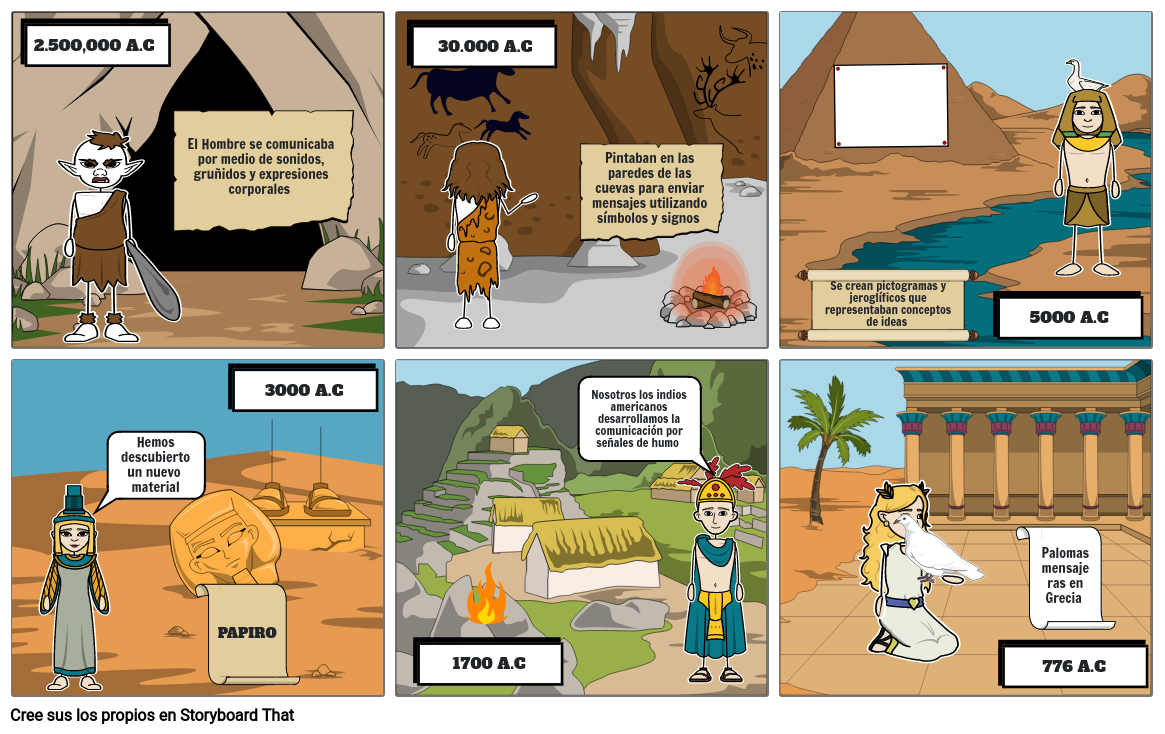 Historia De La Comunicacion Storyboard By D24d14de 9539