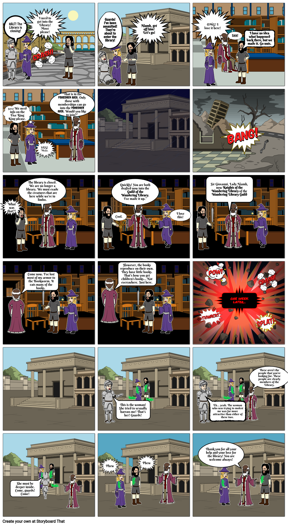 Library Storyboard by d26b11d1