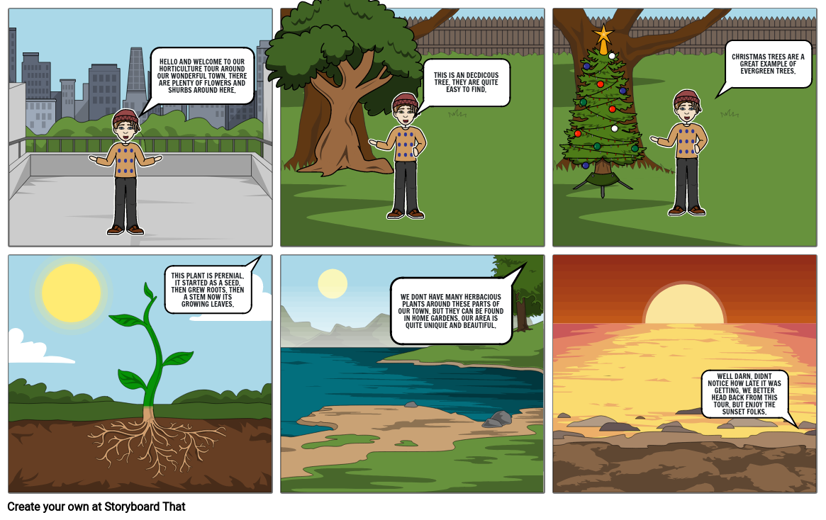 The plant town tour Storyboard by d2eb5959