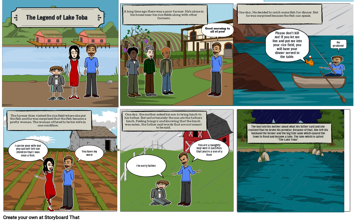 Danau toba Storyboard por d2fb69e7