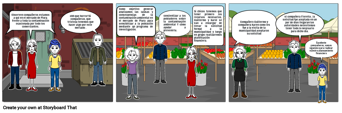 STORYBOARD contaminación del mercado de Piura