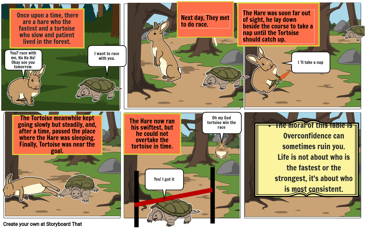 The Hare and the Tortoise Storyboard by d3c1c48f