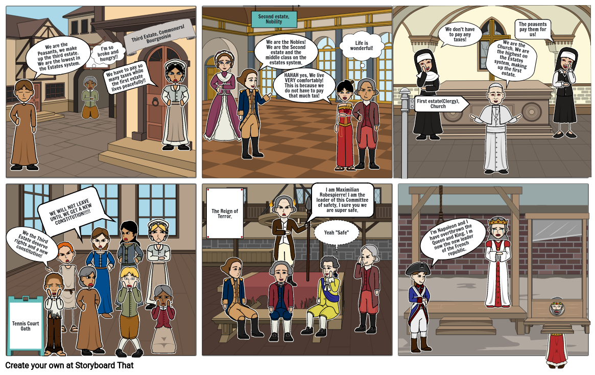The French Revolution Comic Panels