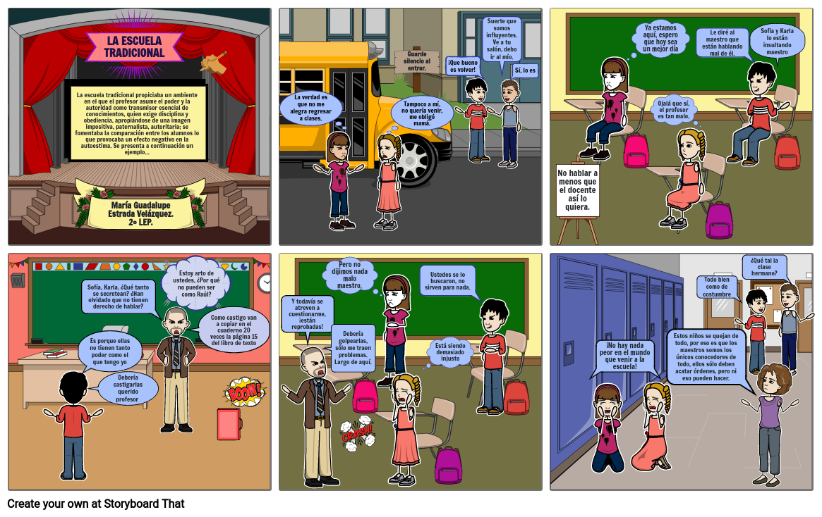 LA ESCUELA TRADICIONAL Storyboard by d41a6b90