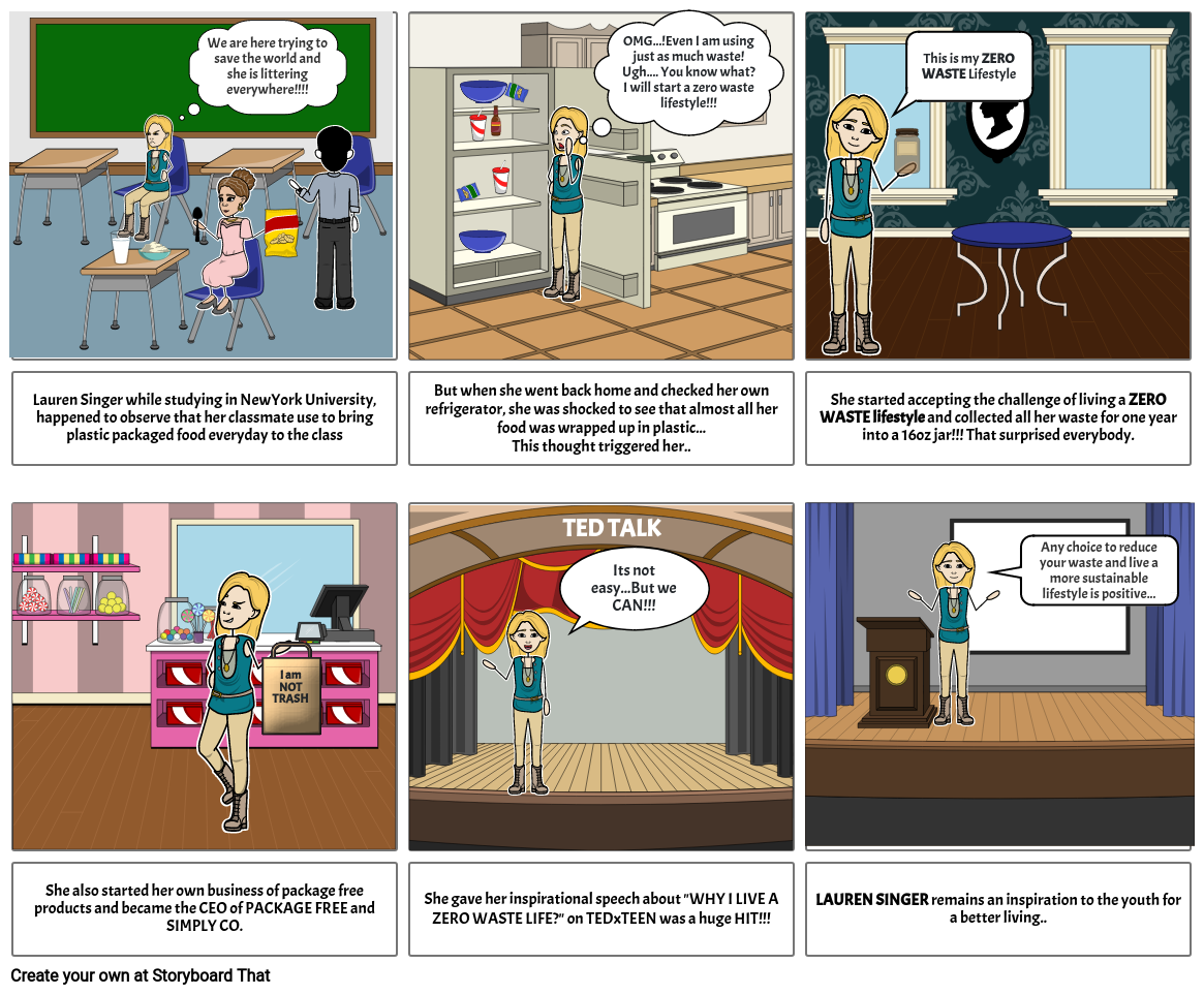 Lauren Singer- My Role Model Storyboard by d424cdce