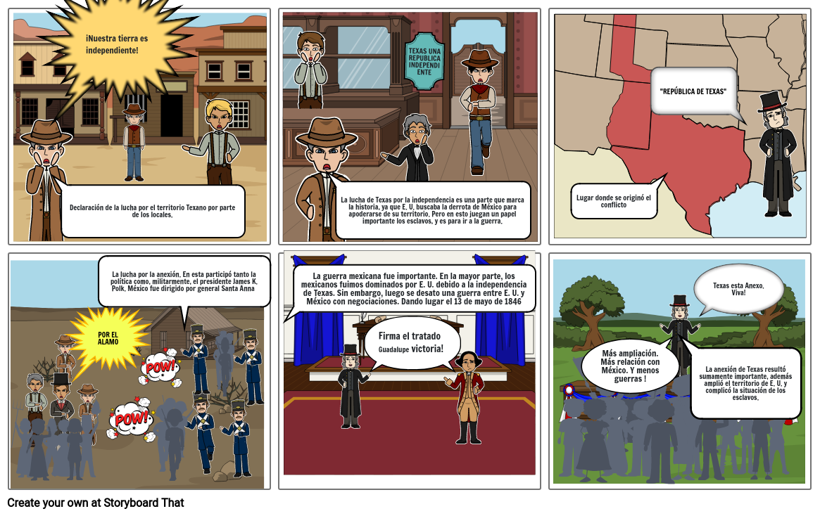 Independencia de Texas Storyboard by d49daf67