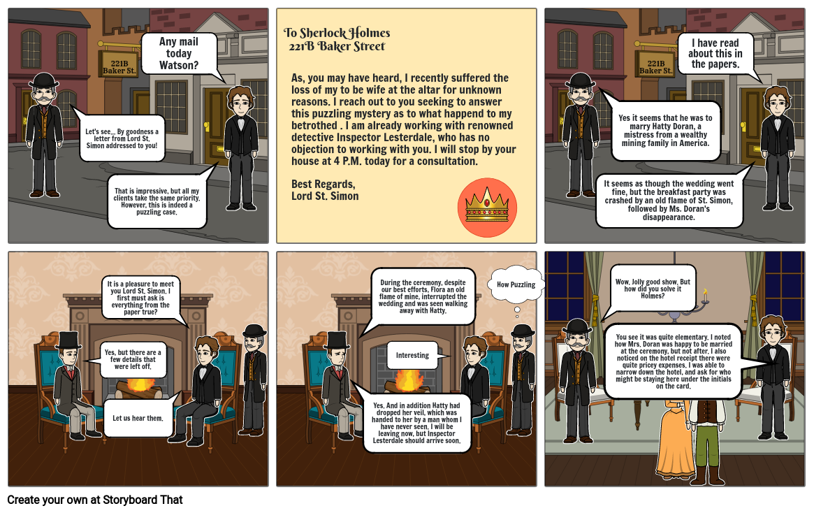 Sherlock Holmes Project Storyboard by d4b51f57