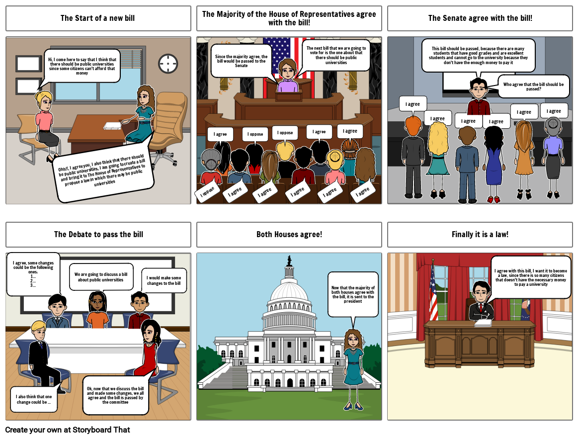 how a bill becames a law Storyboard por d4c27c8c