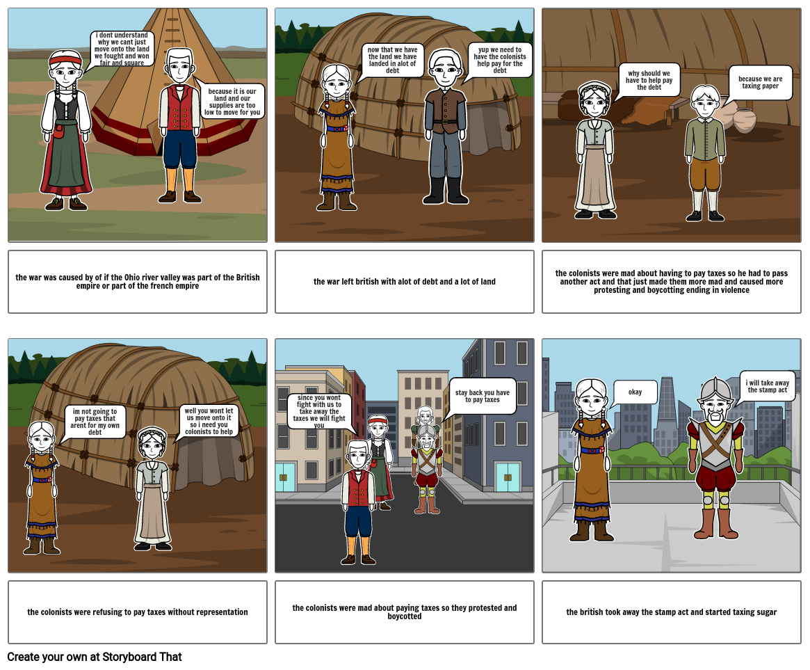 french and indian war Storyboard by d51aafd8