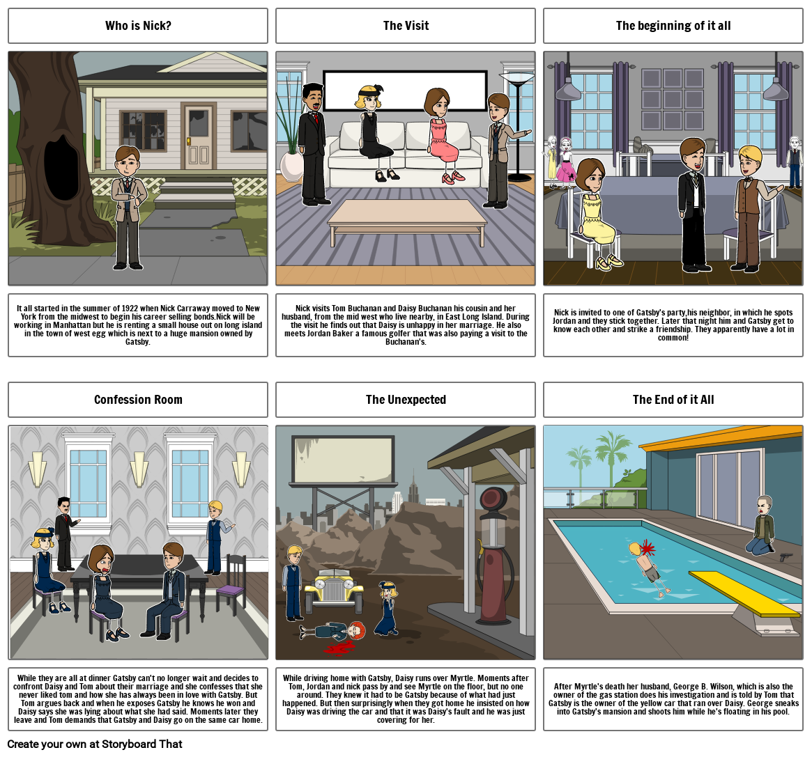 The Great Gatsby Storyboard by d5258c12
