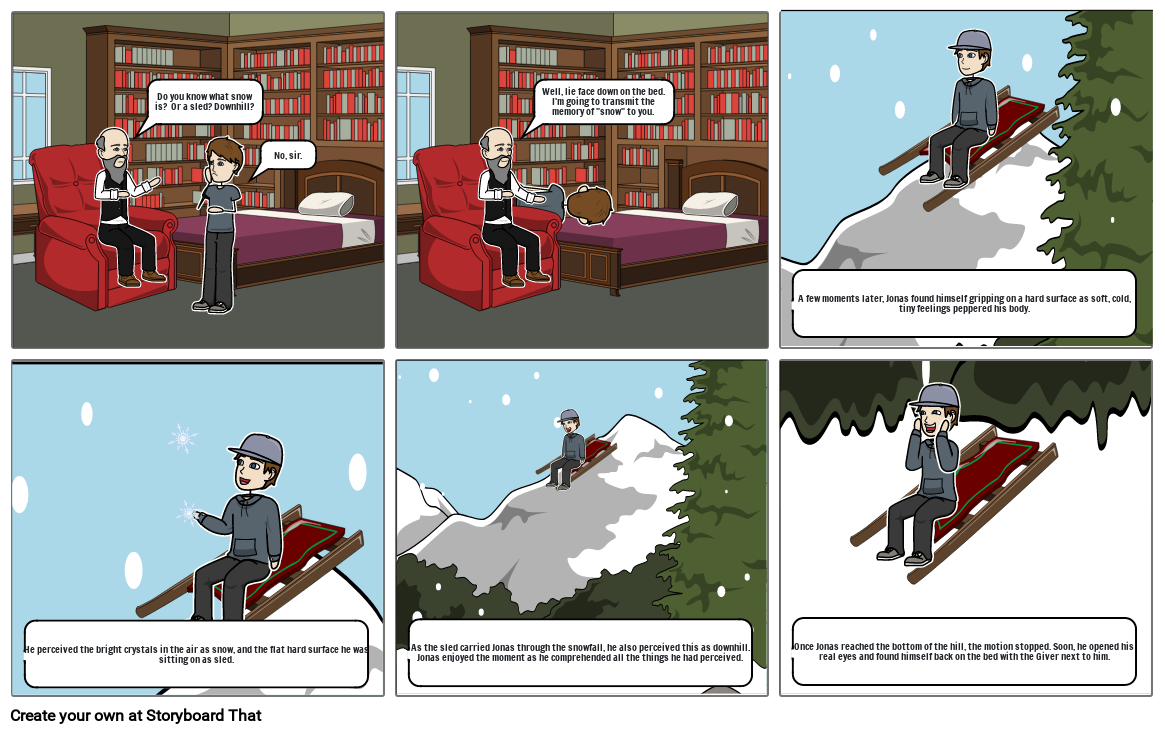 Comic on The Giver Storyboard by d581a198