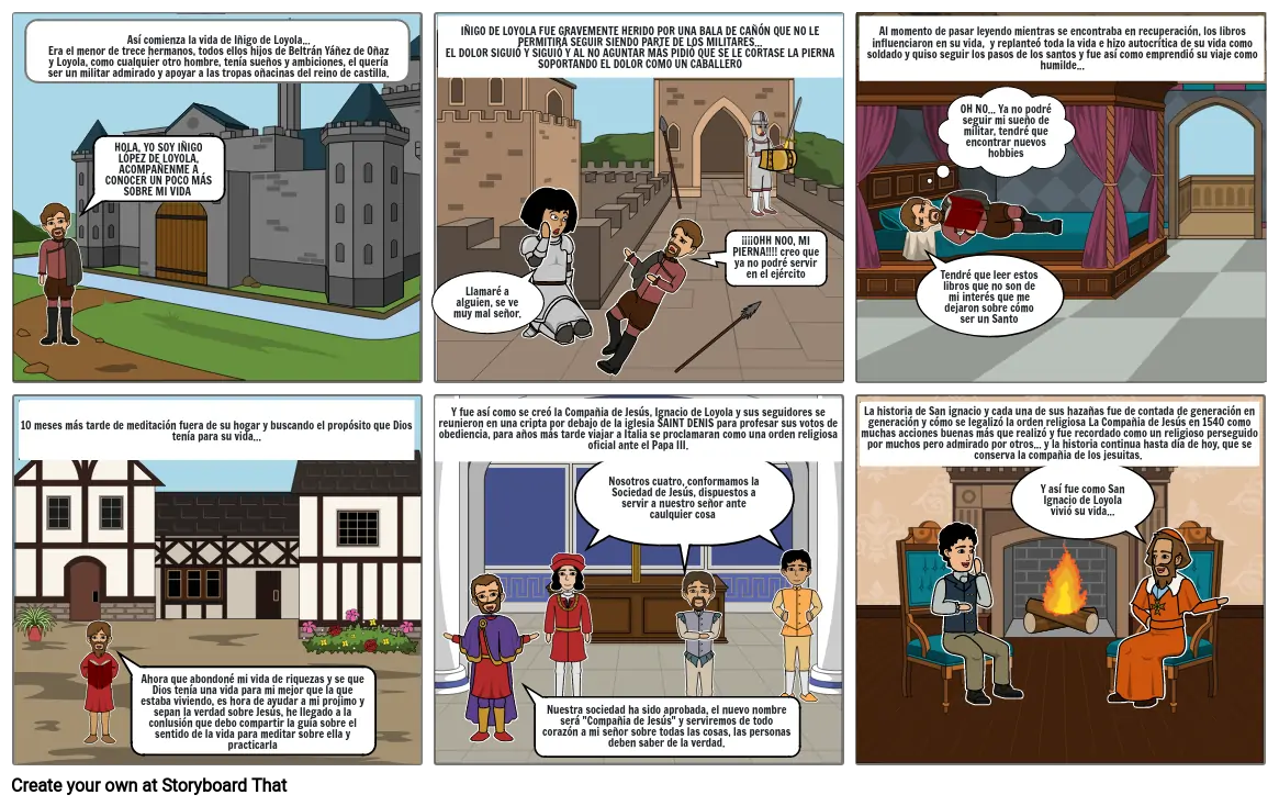 Vida De San Ignacio De Loyola Storyboard Por D5869379