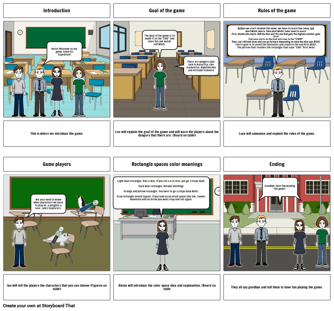 Antartic Exploration Storyboard