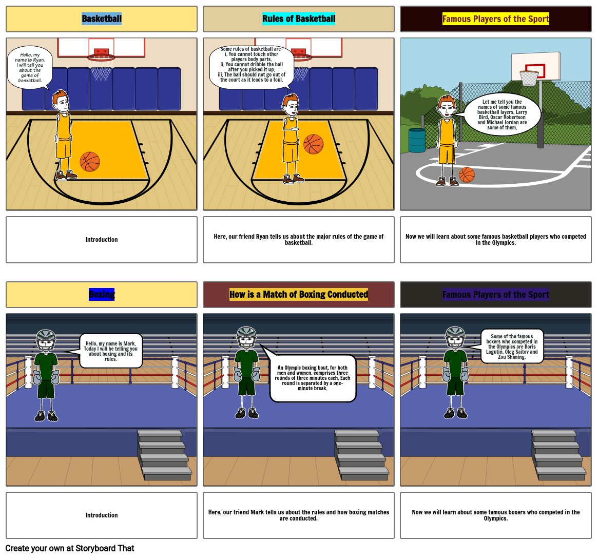 Sports in Olympics Storyboard von d5f0f645