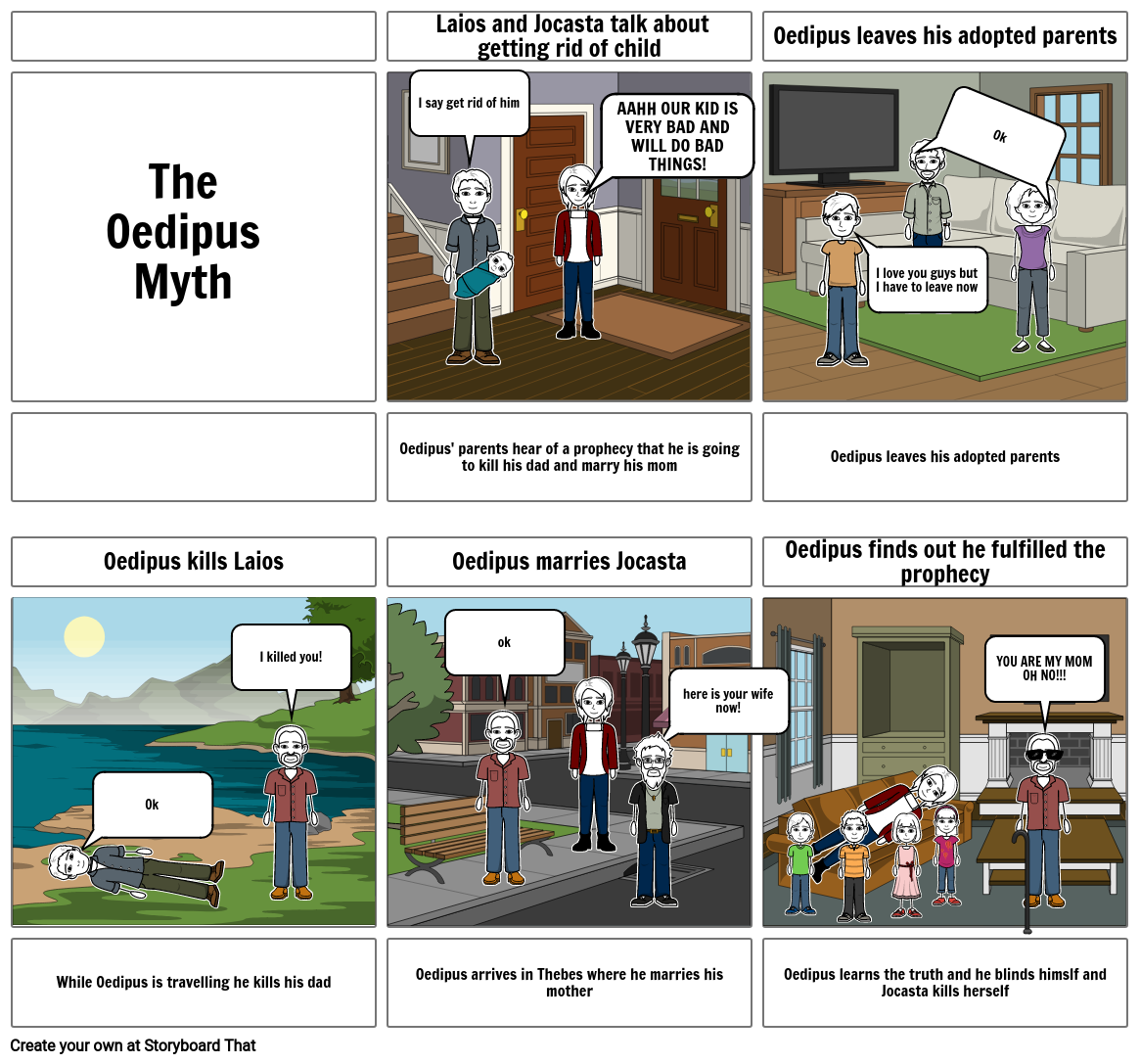 The Oedipus Myth Storyboard By D5f5c05c