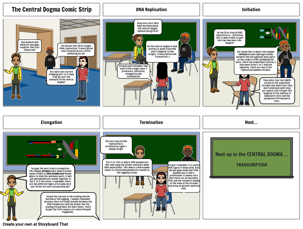 The Central Dogma Comic Strip Assignment