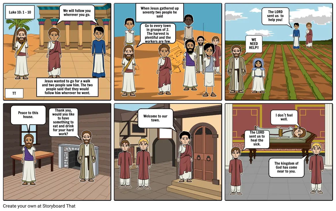 Storyboard Project-Jesus Sends Out the Seventy-Two
