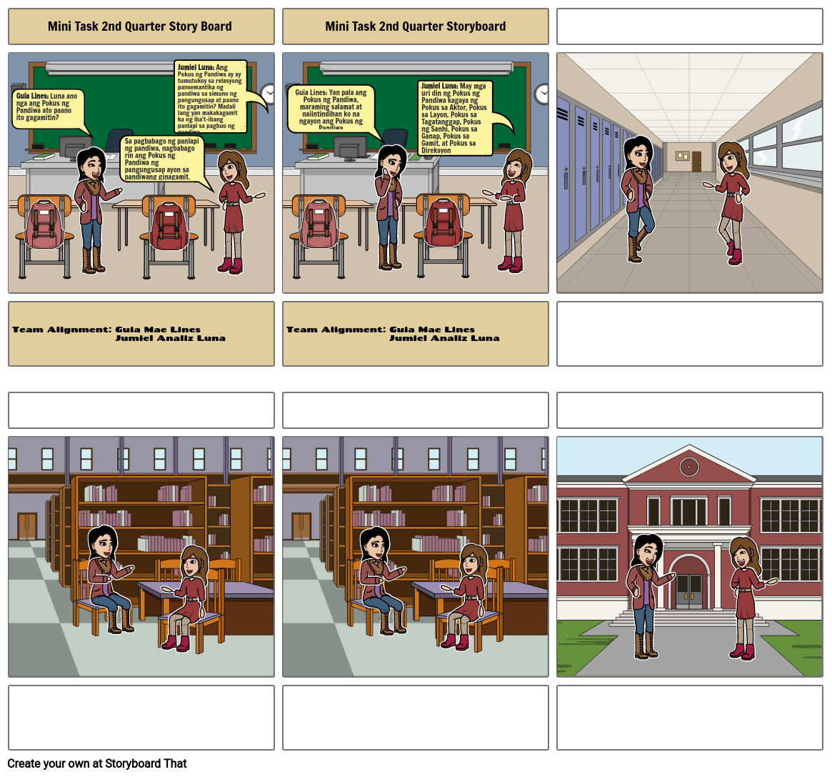 Mini Task 2nd Quarter Storyboard by pair (Pokus ng Pandiwa)