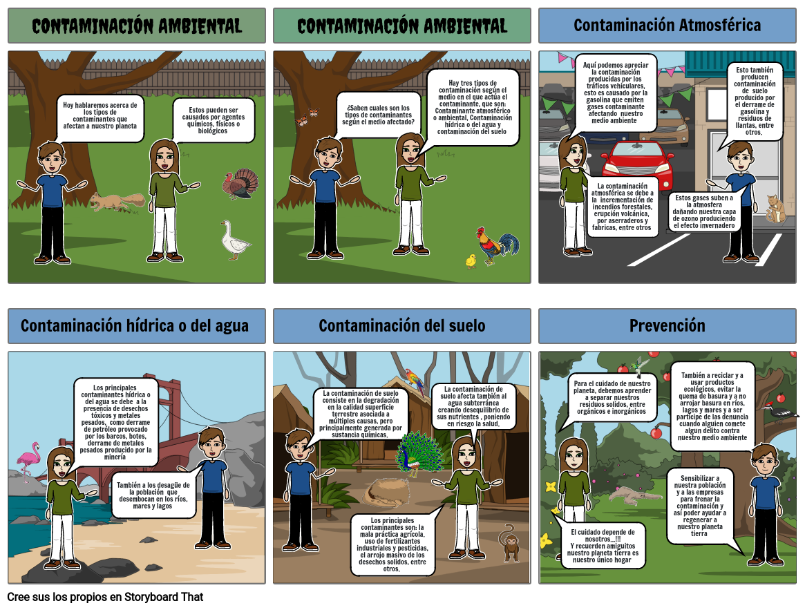 Contaminación Ambiental Storyboard By D729ccbd 8349