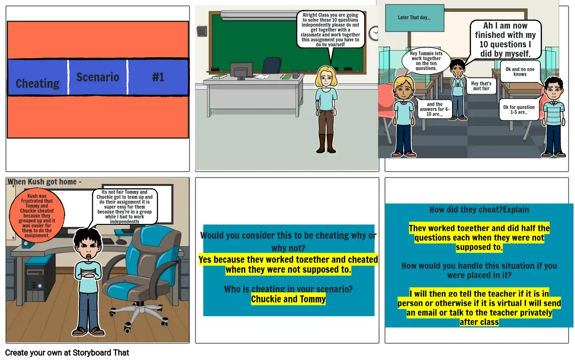 Academic Dishonesty  Storyboard