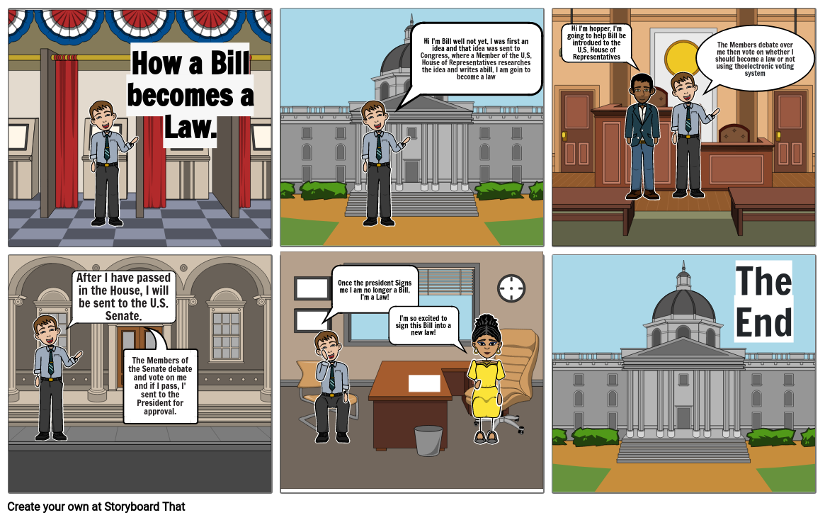 How a Bill a Law Storyboard by d7cb80b4