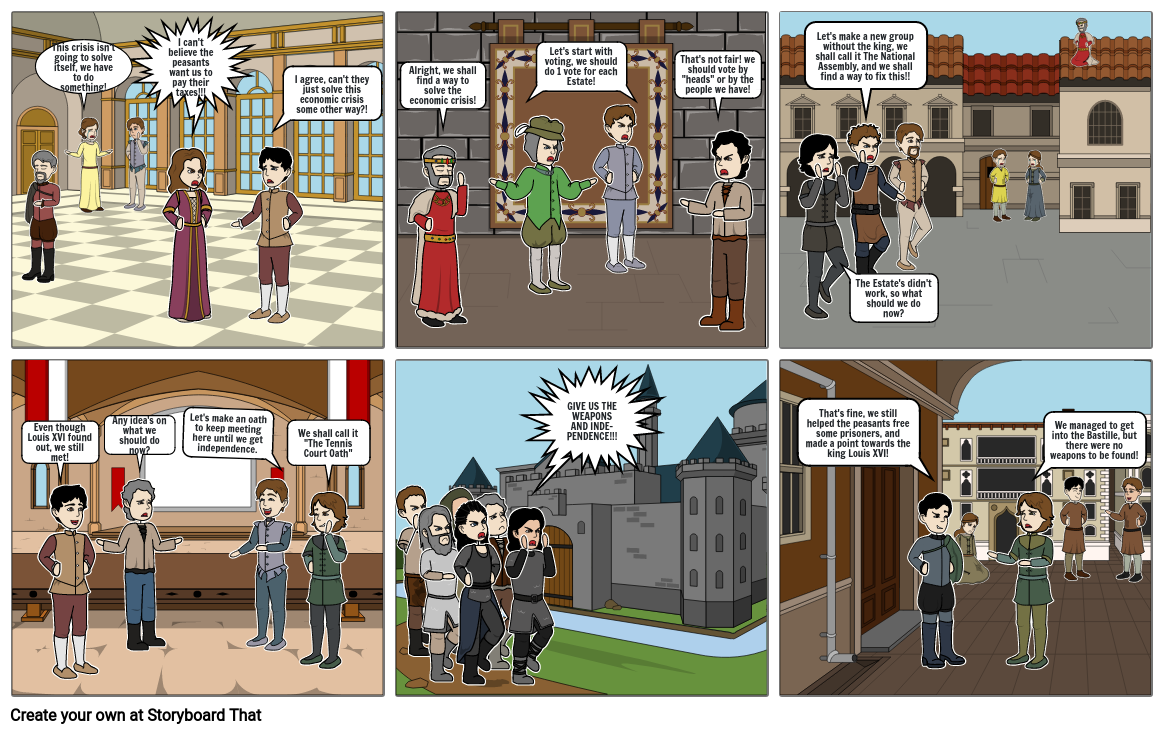 French Revolution Comic Strip Storyboard by d7d6c0b9