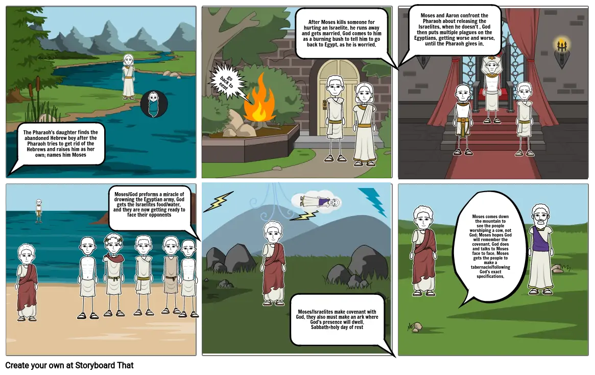 moses story board