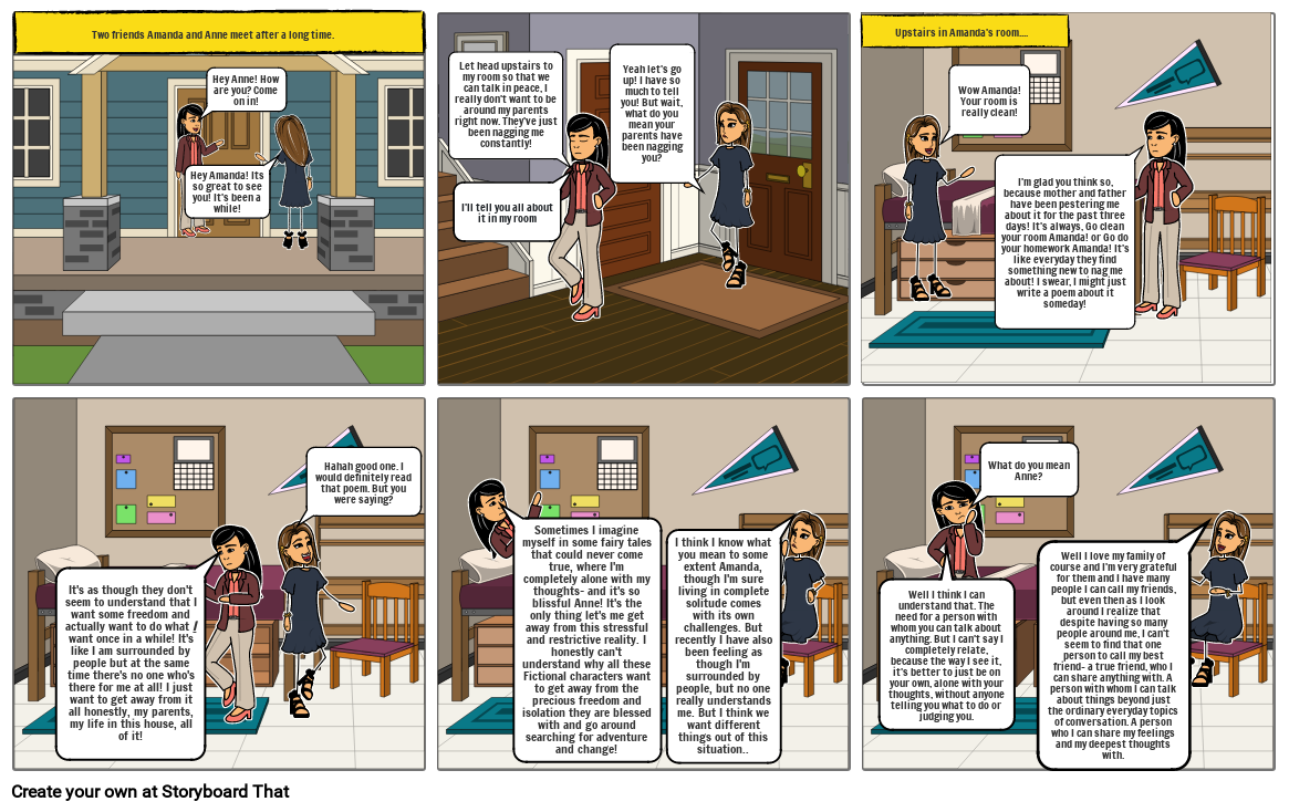 Amanda and Anne Frank Storyboard by d86cfb26