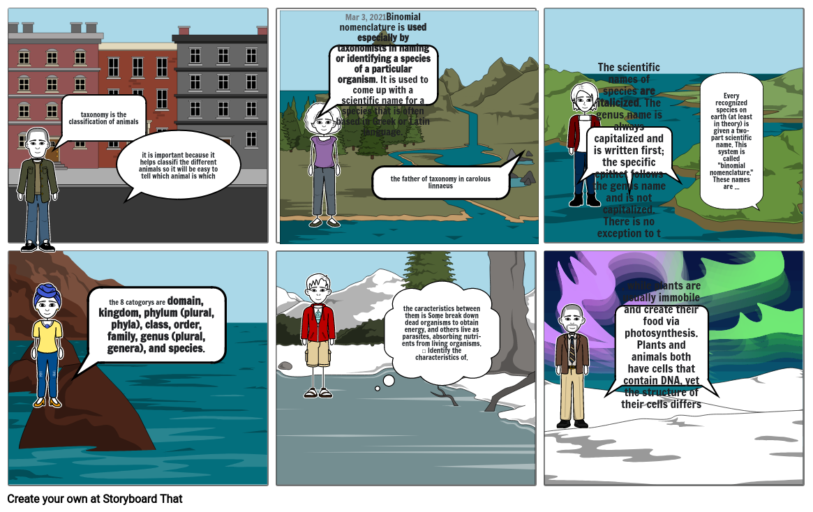 Classification Of Living Things Storyboard By D87c53a1