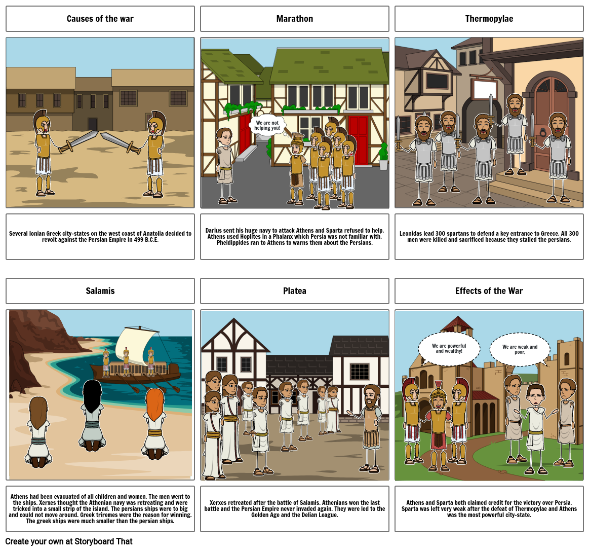 Persian Wars Comic Strip Storyboard by d89b4ef6