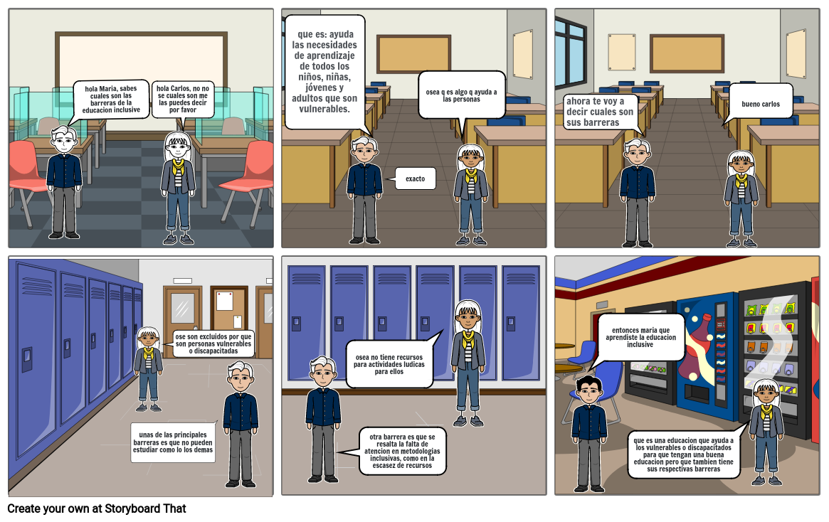 barreras de la educacion inclusive Storyboard by d8ae975f