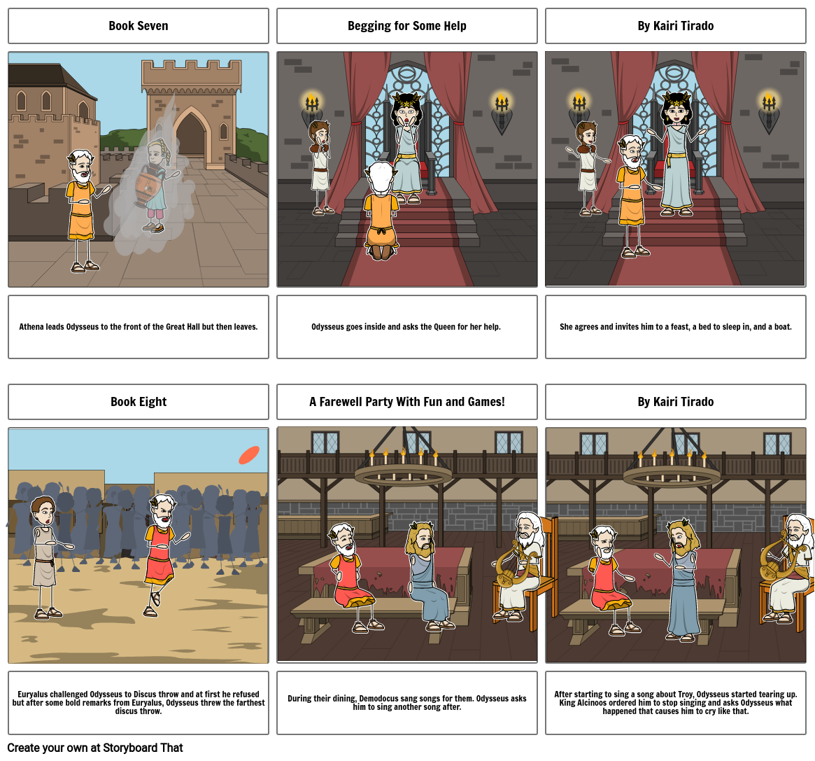 The Odyssey Book 7 and 8 Storyboard by d8cc7164