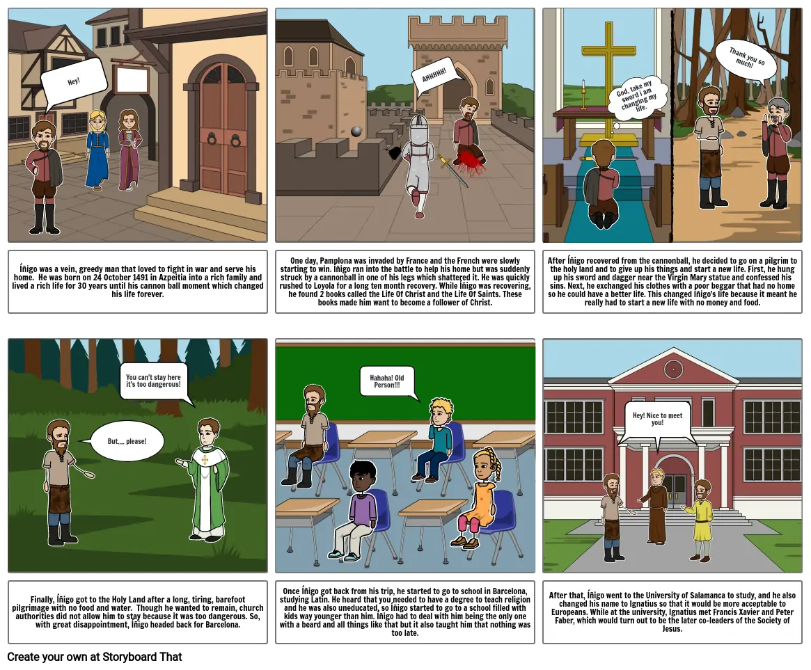 St Ignatius Storyboard