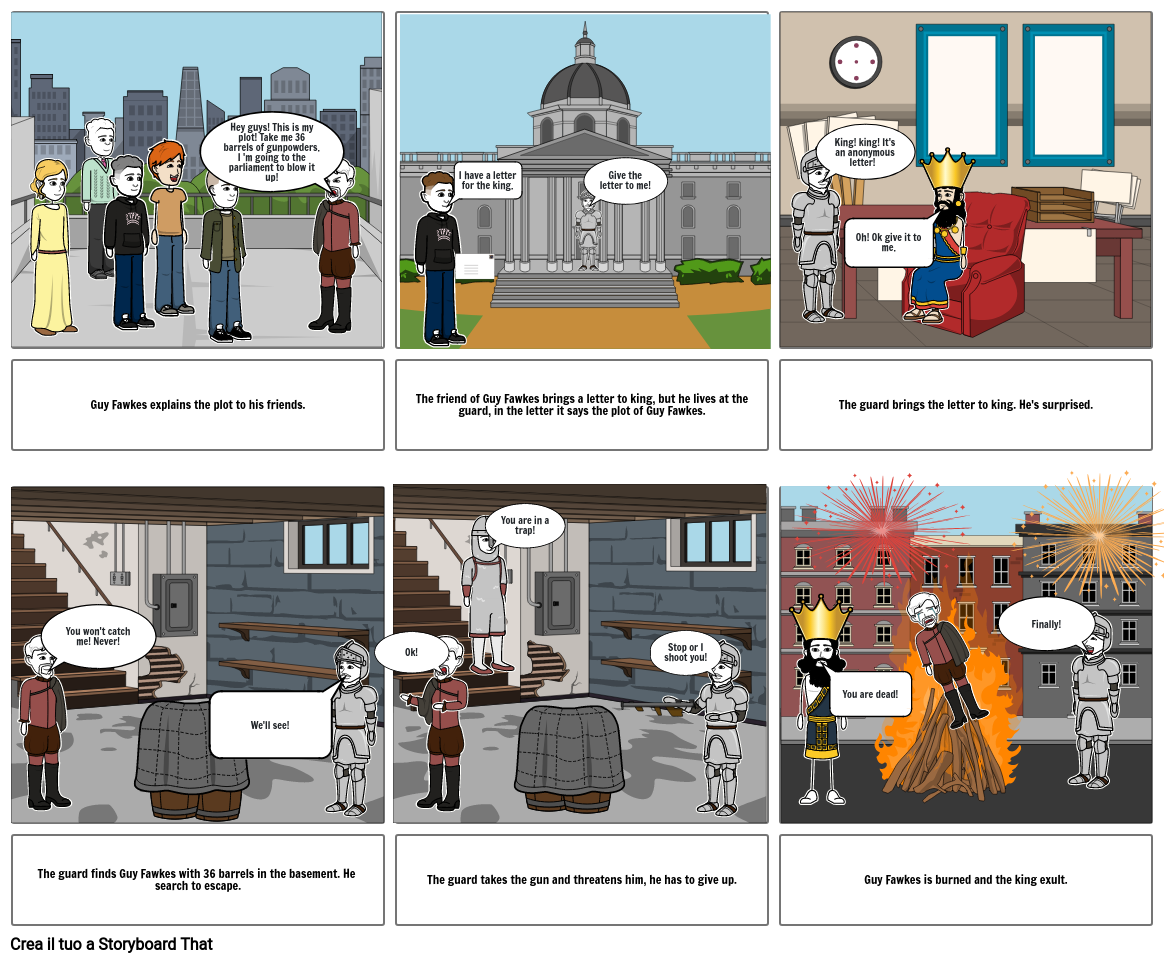 storia guy fawkes Storyboard by d8f7507e