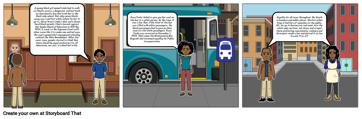 Civil Right Movement Storyboard by d8f79afb