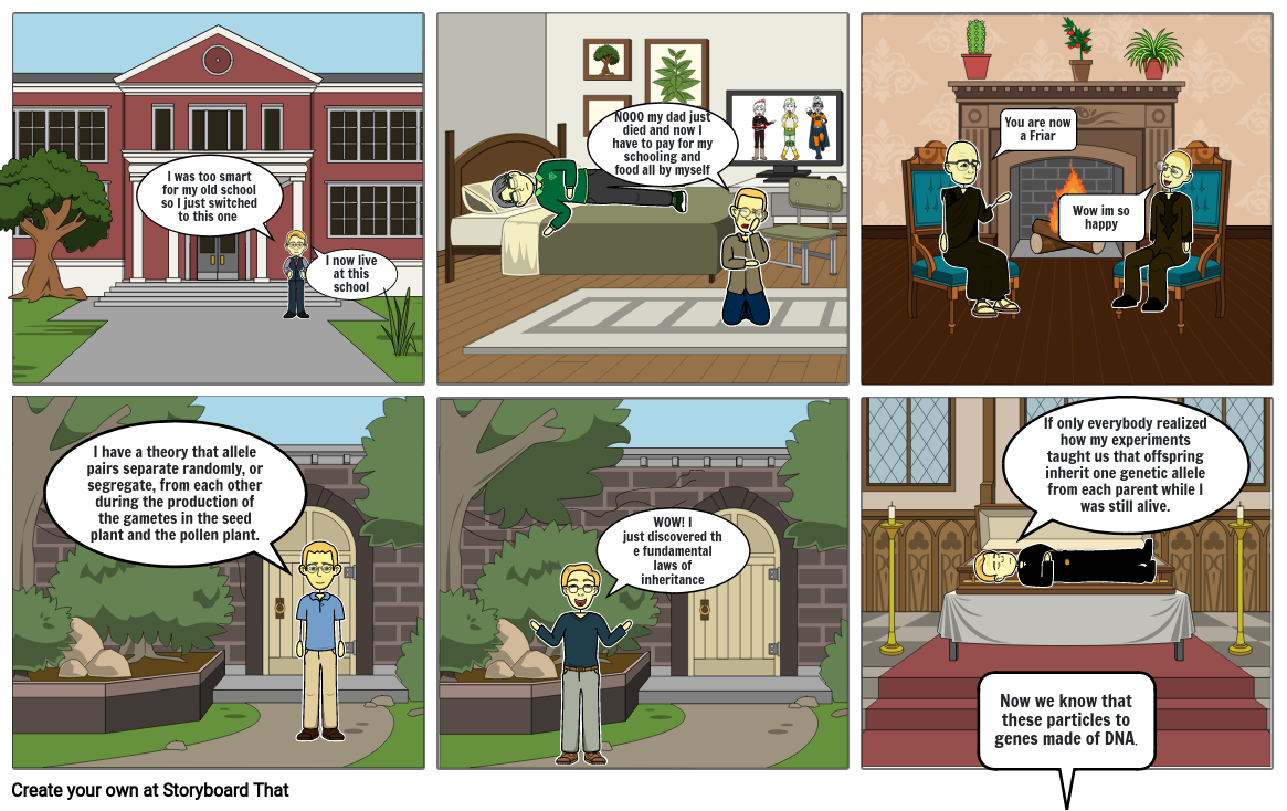 Gregor Mendel Storyboard by d8f834f5