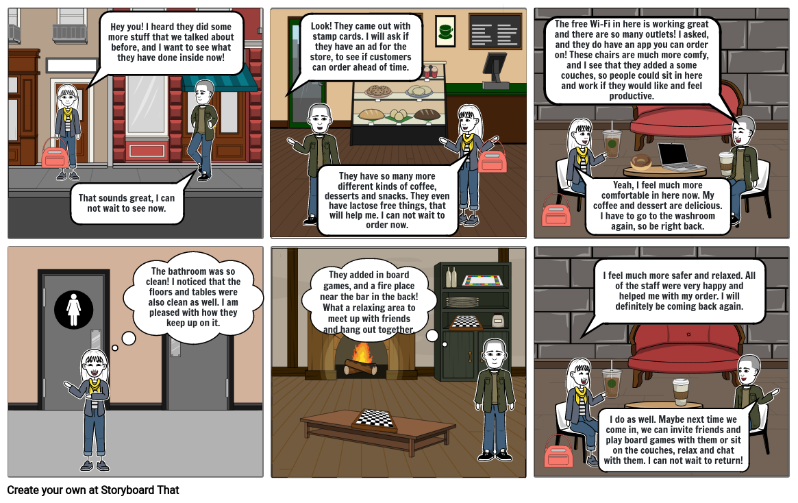 The Coffee Shop Experience (2) Storyboard por d8fc47e8