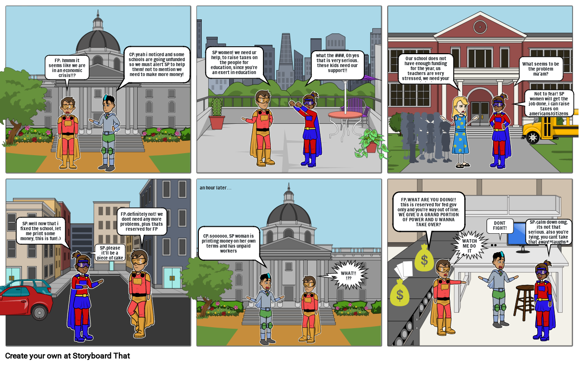 Federalism Comic Strip Storyboard By D9019c9a