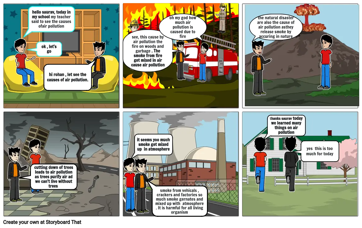 comic strip on air pollution