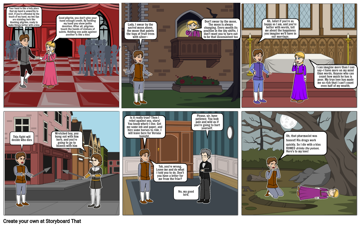 Romeo and Juliet project Storyboard by d9092dcc