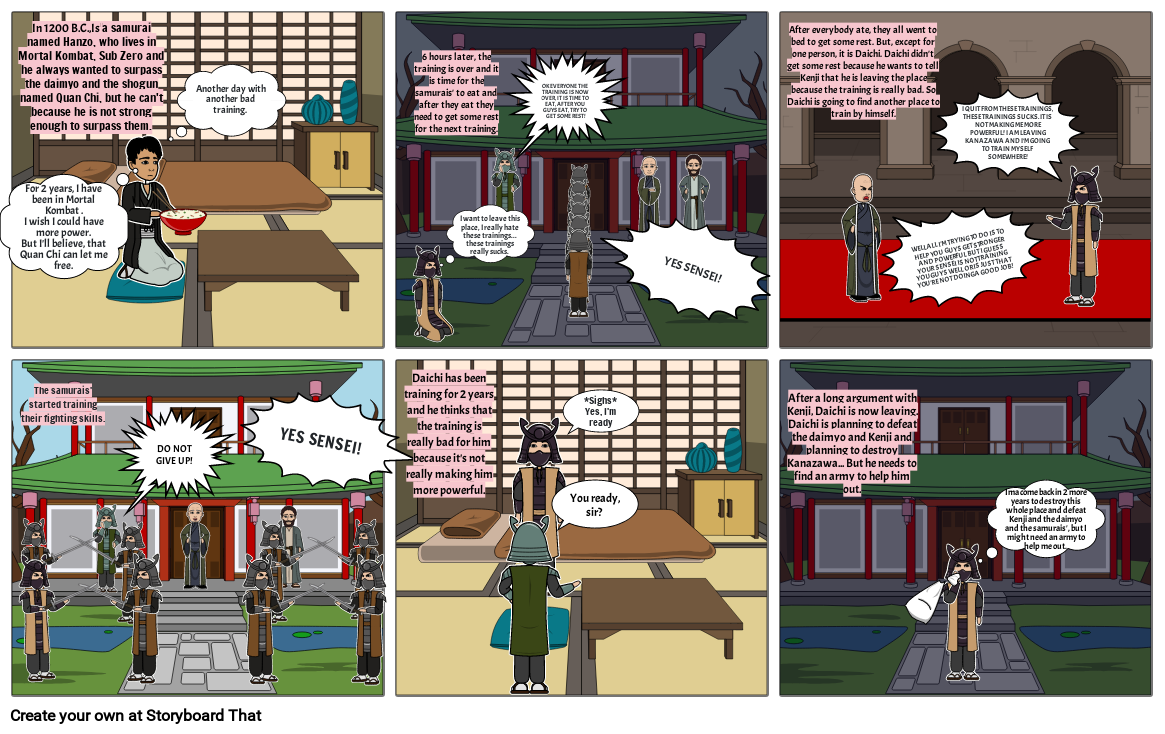 Samurai story Storyboard by d918826a