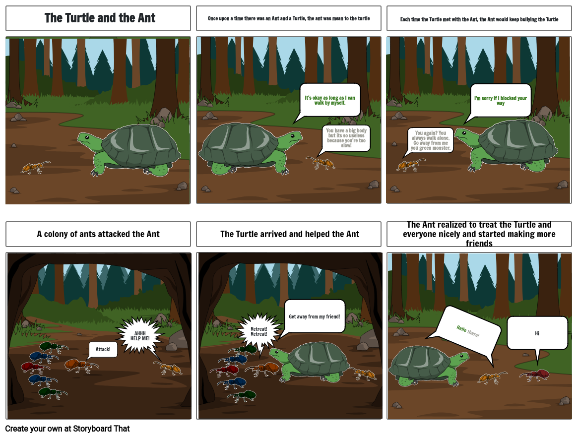 The Turtle and the Ant Storyboard by d9f406b6